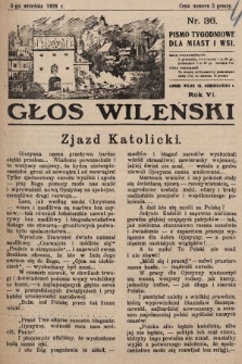 Głos Wileński : pismo tygodniowe dla miast i wsi. 1926, nr 36