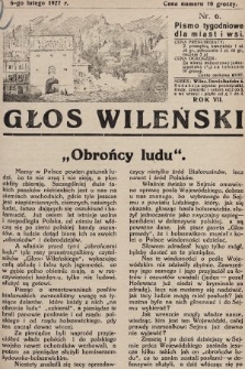Głos Wileński : pismo tygodniowe dla miast i wsi. 1927, nr 6