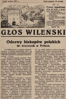 Głos Wileński : pismo tygodniowe dla miast i wsi. 1927, nr 13