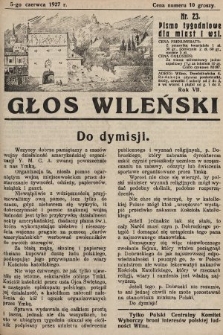 Głos Wileński : pismo tygodniowe dla miast i wsi. 1927, nr 23