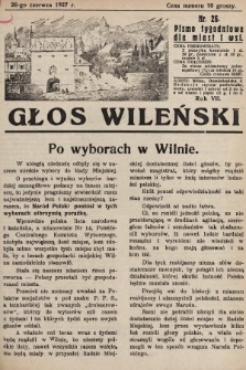 Głos Wileński : pismo tygodniowe dla miast i wsi. 1927, nr 26