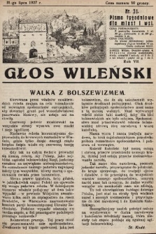 Głos Wileński : pismo tygodniowe dla miast i wsi. 1927, nr 31