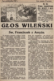 Głos Wileński : pismo tygodniowe dla miast i wsi. 1927, nr 41