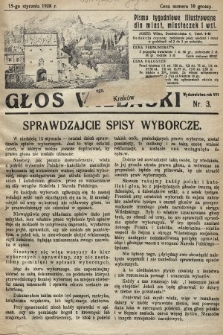 Głos Wileński : pismo tygodniowe illustrowane dla miast, miasteczek i wsi. 1928, nr 3