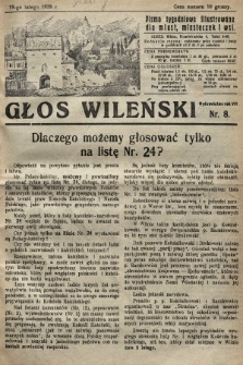 Głos Wileński : pismo tygodniowe illustrowane dla miast, miasteczek i wsi. 1928, nr 8