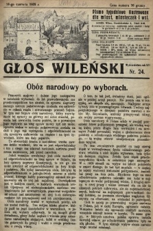 Głos Wileński : pismo tygodniowe illustrowane dla miast, miasteczek i wsi. 1928, nr 24
