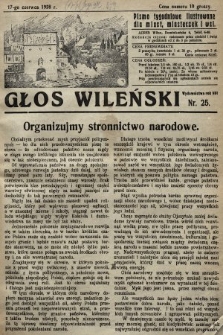 Głos Wileński : pismo tygodniowe illustrowane dla miast, miasteczek i wsi. 1928, nr 25