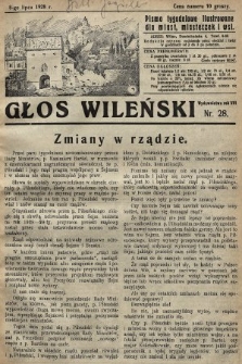 Głos Wileński : pismo tygodniowe illustrowane dla miast, miasteczek i wsi. 1928, nr 28