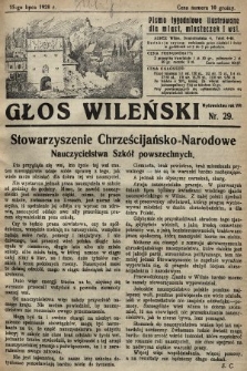 Głos Wileński : pismo tygodniowe illustrowane dla miast, miasteczek i wsi. 1928, nr 29
