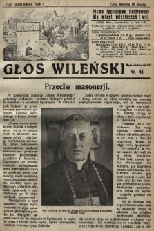 Głos Wileński : pismo tygodniowe illustrowane dla miast, miasteczek i wsi. 1928, nr 41