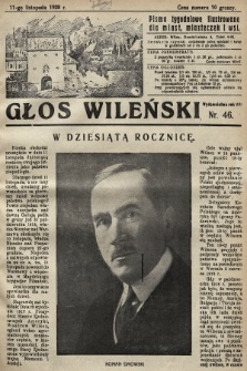 Głos Wileński : pismo tygodniowe illustrowane dla miast, miasteczek i wsi. 1928, nr 46