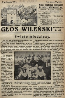 Głos Wileński : pismo tygodniowe illustrowane dla miast, miasteczek i wsi. 1928, nr 48
