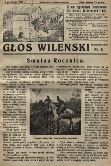 Głos Wileński : pismo tygodniowe ilustrowane dla miast, miasteczek i wsi. 1929, nr 5
