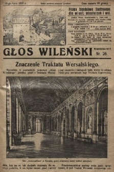 Głos Wileński : pismo tygodniowe ilustrowane dla miast, miasteczek i wsi. 1929, nr 28