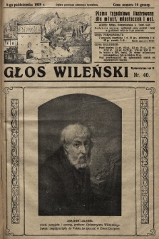 Głos Wileński : pismo tygodniowe ilustrowane dla miast, miasteczek i wsi. 1929, nr 40