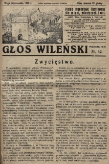Głos Wileński : pismo tygodniowe ilustrowane dla miast, miasteczek i wsi. 1929, nr 41