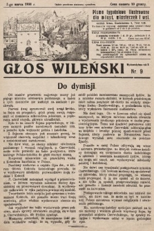 Głos Wileński : pismo tygodniowe ilustrowane dla miast, miasteczek i wsi. 1930, nr 9