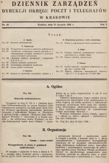 Dziennik Zarządzeń Dyrekcji Okręgu Poczt i Telegrafów w Krakowie. 1948, nr 12