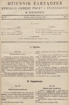 Dziennik Zarządzeń Dyrekcji Okręgu Poczt i Telegrafów w Krakowie. 1948, nr 13