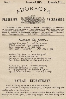 Adoracya Przenajświętszego Sakramentu. 1913, nr 11