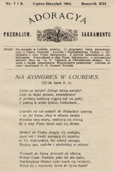 Adoracya Przenajświętszego Sakramentu. 1914, nr 7 i 8