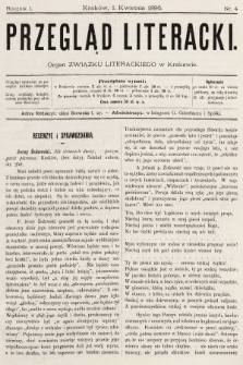 Przegląd Literacki : organ Związku Literackiego w Krakowie. 1896, nr 4