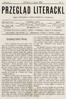 Przegląd Literacki : organ Związku Literackiego w Krakowie. 1896, nr 7