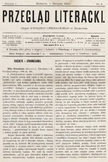 Przegląd Literacki : organ Związku Literackiego w Krakowie. 1896, nr 8
