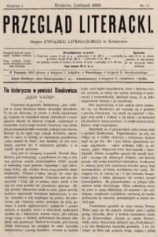 Przegląd Literacki : organ Związku Literackiego w Krakowie. 1896, nr 11