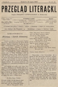 Przegląd Literacki : organ Związku Literackiego w Krakowie. 1897, nr 13 i 14