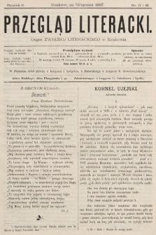 Przegląd Literacki : organ Związku Literackiego w Krakowie. 1897, nr 17 i 18