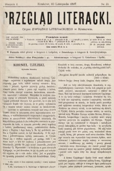 Przegląd Literacki : organ Związku Literackiego w Krakowie. 1897, nr 21