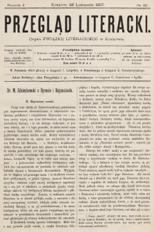 Przegląd Literacki : organ Związku Literackiego w Krakowie. 1897, nr 22