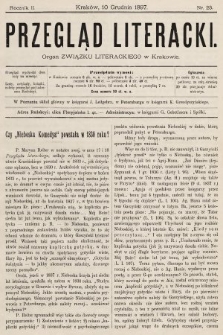 Przegląd Literacki : organ Związku Literackiego w Krakowie. 1897, nr 23