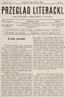 Przegląd Literacki : organ Związku Literackiego w Krakowie. 1897, nr 24