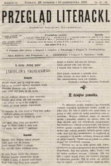 Przegląd Literacki. 1898, nr 18 i 19