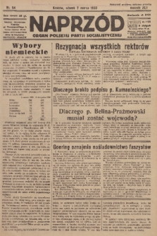 Naprzód : organ Polskiej Partji Socjalistycznej. 1933, nr 54