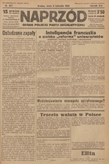 Naprzód : organ Polskiej Partji Socjalistycznej. 1933, nr 257 (po konfiskacie nakład drugi)