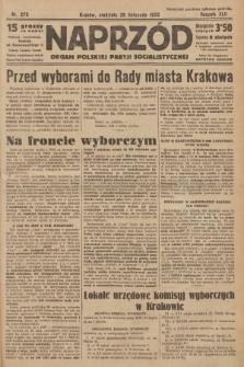 Naprzód : organ Polskiej Partji Socjalistycznej. 1933, nr 273