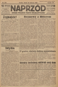 Naprzód : organ Polskiej Partji Socjalistycznej. 1933, nr 274