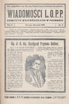 Wiadomości L.O.P.P. Komitetu Wojewódzkiego w Poznaniu. 1926, nr 9
