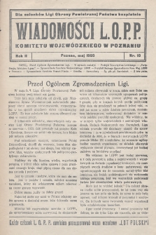Wiadomości L.O.P.P. Komitetu Wojewódzkiego w Poznaniu. 1926, nr 10