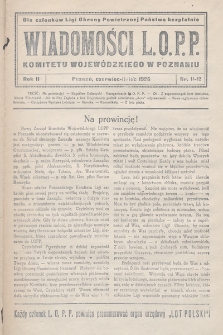 Wiadomości L.O.P.P. Komitetu Wojewódzkiego w Poznaniu. 1926, nr 11-12