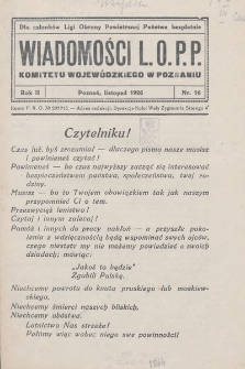 Wiadomości L.O.P.P. Komitetu Wojewódzkiego w Poznaniu. 1926, nr 16