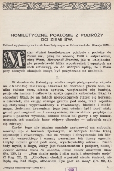 [Przegląd Homiletyczny. 1934, nr 1]