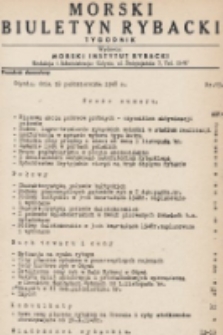 Morski Biuletyn Rybacki : tygodnik. 1948, nr 65