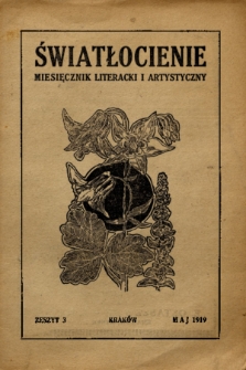 Światłocienie : miesięcznik literacki i artystyczny młodzieży polskiej. 1919, z. 3