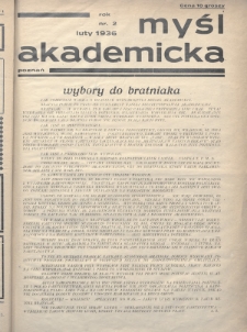 Myśl Akademicka. 1936, nr 2