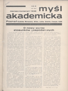 Myśl Akademicka. 1938, nr 3-4