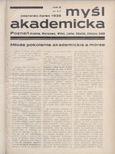 Myśl Akademicka. 1938, nr 6-7
